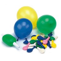 Ballons avec pompe Ø 8,5 cm couleurs assorties