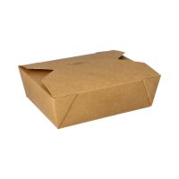 Boîtes repas à emporter, carton "pure" 1000 ml 5 cm x 13,5 cm x 16,5 cm marron