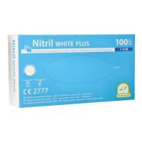 "Medi-Inn® PS" Gants, Nitrile, sans poudre "White Plus" blanc Taille M