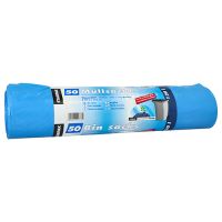 Sacs poubelle, HDPE 120 l 110 cm x 70 cm bleu avec ajout biodégradable