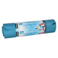 Sacs poubelle, LDPE 120 l 110 cm x 70 cm bleu