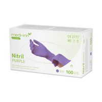 "Medi-Inn® Classic" Gants, Nitrile, sans poudre violet "Nitril Purple" Größe XS