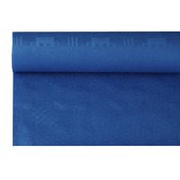 Nappe damassée 6 m x 1,2 m bleu foncé