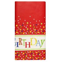 Nappe, papier 120 cm x 180 cm "Happy Birthday" laqué
