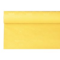 Nappe damassée 6 m x 1,2 m jaune