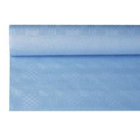 Nappe damassée 8 m x 1,2 m bleu clair