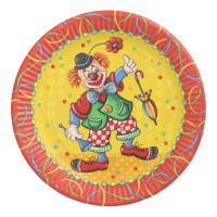 Assiettes, carton rond Ø 23 cm "Clown"