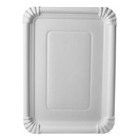 Assiettes, carton "pure" rectangulaire 21,5 cm x 29 cm blanc