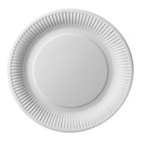 Assiettes, carton "pure" rond Ø 26 cm blanc