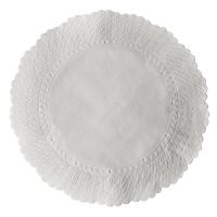 Napperons, papier rond Ø 20,5 cm blanc