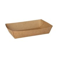 Barquettes snack, carton "pure" 10,5 x 17 cm marron