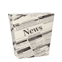 Cornets à frites, en carton 4,3 cm x 14,5 cm x 11 cm "Newsprint" avec couvercle-charnière