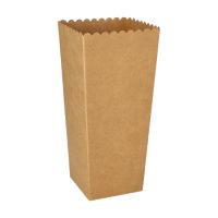 Boîte à popcorn Carton "pure" rectangulaire 1300 ml 19,7 cm x 7 cm x 7 cm marron petit