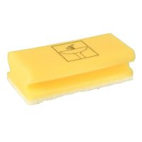 Éponges rectangulaire 4 cm x 15 cm x 7 cm jaune/blanc "Salle de bain" , non abrasive