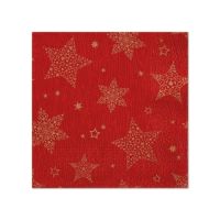 Serviettes, 3 plis pliage 1/4 25 cm x 25 cm bordeaux "Christmas Shine"