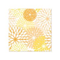 Serviettes, 3 plis pliage 1/4 25 cm x 25 cm jaune "Floralies"