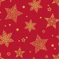 Serviettes, 3 plis pliage 1/4 33 cm x 33 cm "Christmas Shine"
