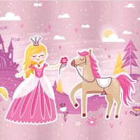 Serviettes, 3 plis pliage 1/4 33 cm x 33 cm "Fairytale Princess"