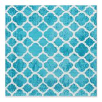 Serviettes, 3 plis pliage 1/4 33 cm x 33 cm turquoise "Morocco Dream"