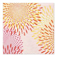 Serviettes, 3 plis pliage 1/4 33 cm x 33 cm "Bubbly Fireworks"