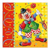 Serviettes, 3 plis pliage 1/4 33 cm x 33 cm "Clown"