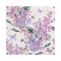 Serviettes, 3 plis pliage 1/4 33 cm x 33 cm "Lilac Dream"