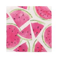 Serviettes, 3 plis pliage 1/4 33 cm x 33 cm "Watermelon"