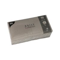 Serviettes "DAILY Collection" pliage 1/4 24 cm x 24 cm gris