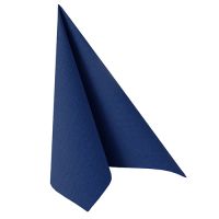 Serviettes "ROYAL Collection" pliage 1/4 40 cm x 40 cm bleu foncé