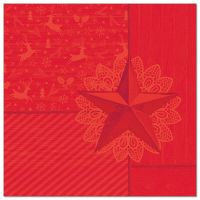 Serviettes "ROYAL Collection" pliage 1/4, 40 cm x 40 cm, rouge "Rising Star"