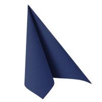 Serviettes "ROYAL Collection" pliage 1/4 48 cm x 48 cm bleu foncé