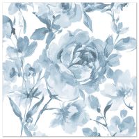 Serviettes "ROYAL Collection" pliage 1/4 40 cm x 40 cm bleu "Rose"