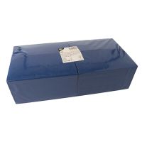 Serviettes, 3 couches pliage 1/8 40 cm x 40 cm bleu foncé