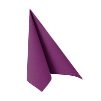 Serviettes "ROYAL Collection" pliage 1/4 25 cm x 25 cm violet