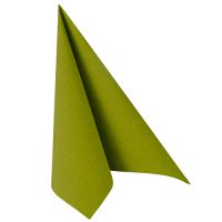 Serviettes "ROYAL Collection" pliage 1/4 40 cm x 40 cm vert olive