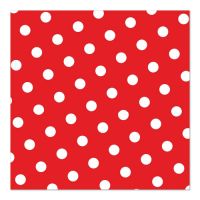 Serviettes, 3 plis pliage 1/4 33 cm x 33 cm rouge "Dots"