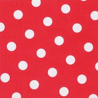 Serviettes, 3 couches pliage 1/4 40 cm x 40 cm rouge "Dots"