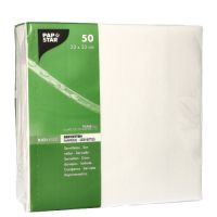 Serviettes, 2 couches "pure" pliage 1/4 33 cm x 33 cm blanc