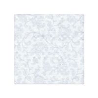 Serviettes "ROYAL Collection" pliage 1/4 25 cm x 25 cm blanc "Ornaments"