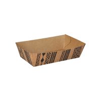 Barquettes snack, carton 13,5 cm x 8,5 cm marron "Maori" moyen