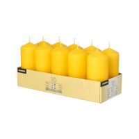Bougies cylindriques Ø 40 mm · 90 mm or jaune