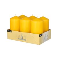 Bougies cylindriques Ø 60 mm · 115 mm or jaune