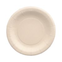 Assiettes en résidus agricoles "pure" rond Ø 18 cm blanc
