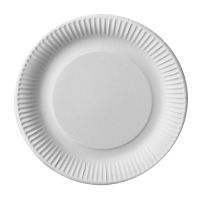 Assiettes, carton "pure" rond Ø 23 cm blanc