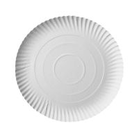 Assiettes, carton "pure" rond Ø 24 cm · 2 cm blanc