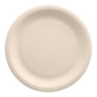Assiettes en résidus agricoles "pure" rond Ø 23 cm blanc