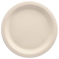 Assiettes en résidus agricoles "pure" rond Ø 26 cm blanc