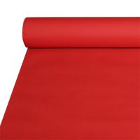 Nappe, aspect textile, Airlaid 20 m x 1,2 m rouge