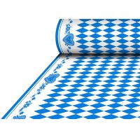 Nappe, aspect textile, Airlaid 25 m x 1,18 m "Bavarois bleu"