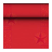 Chemin de table en tissu "ROYAL Collection" 24 m x 40 cm rouge "Rising Star"